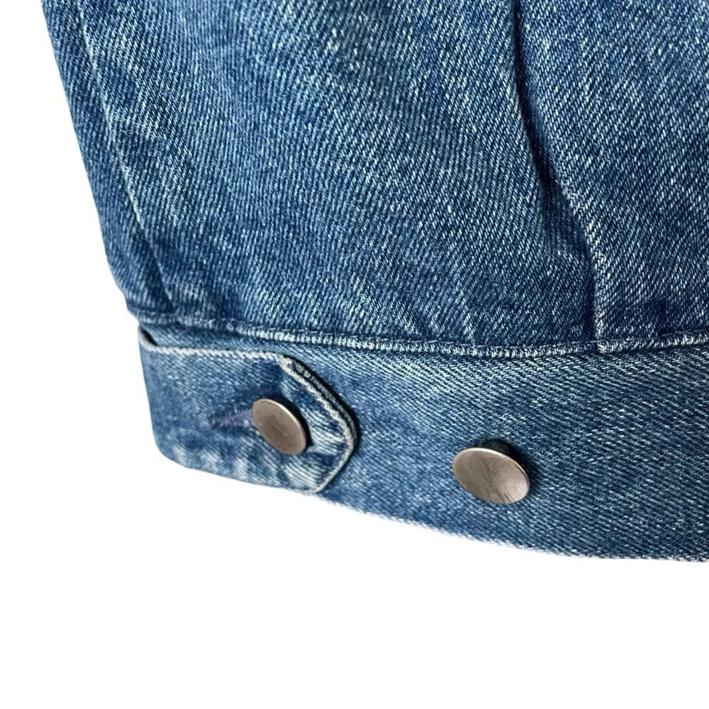 Vintage Sergio Valente Long Denim Jacket 3/4 Sleeve - Picture 8 of 16